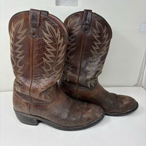 Double H Work West 546 Men’s Leather Cowboy Boots 10 D 150 Abrasion Outsole